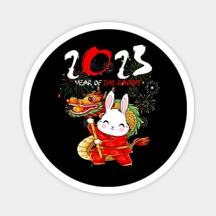 2023 Year Of the Rabbit Dabbing Bunny Chinese New Year Magnet